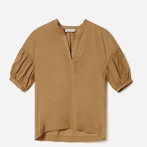 Everlane Split Neck Puff Sleeve Air shirt